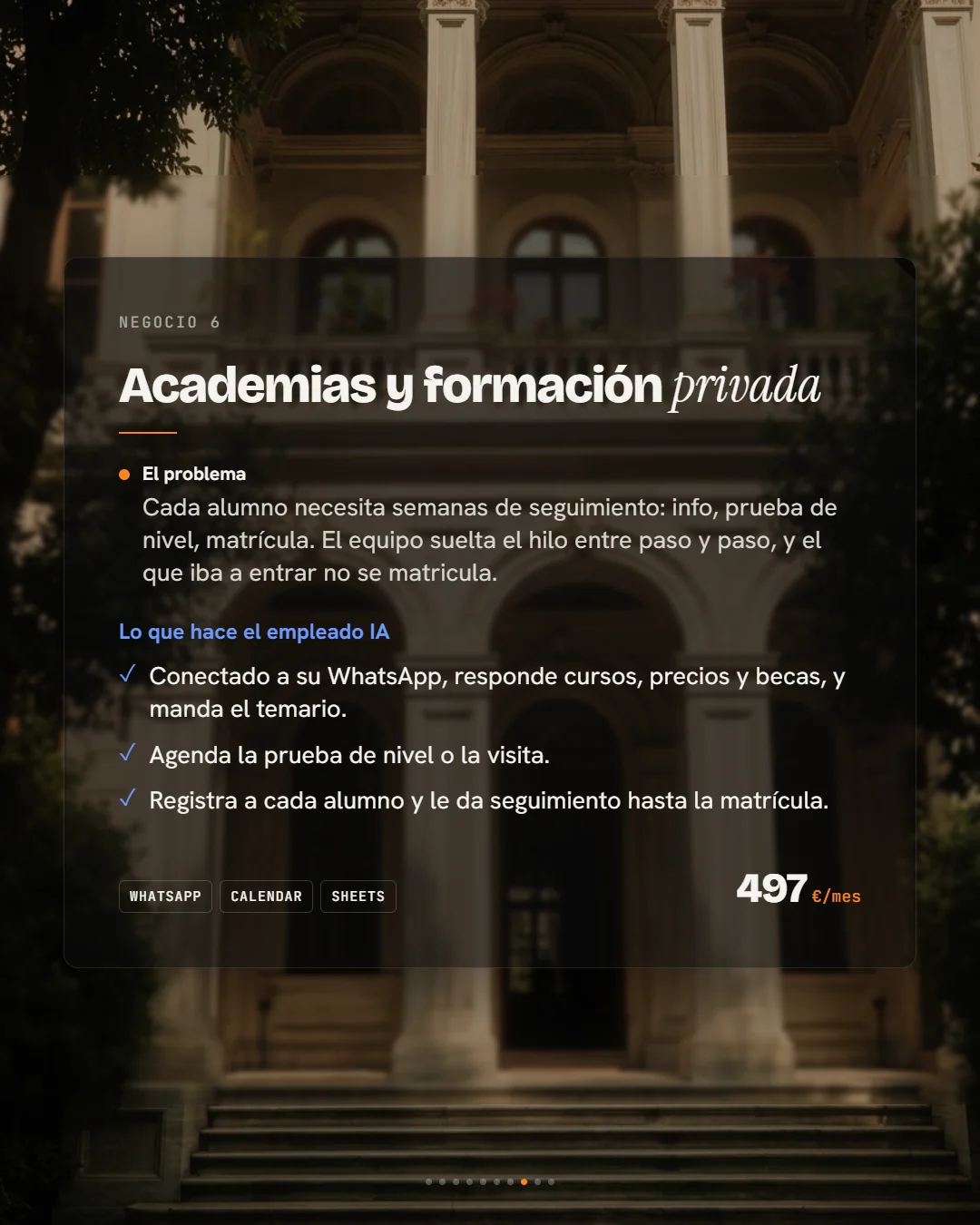 Empleado de IA para academias y formación privada