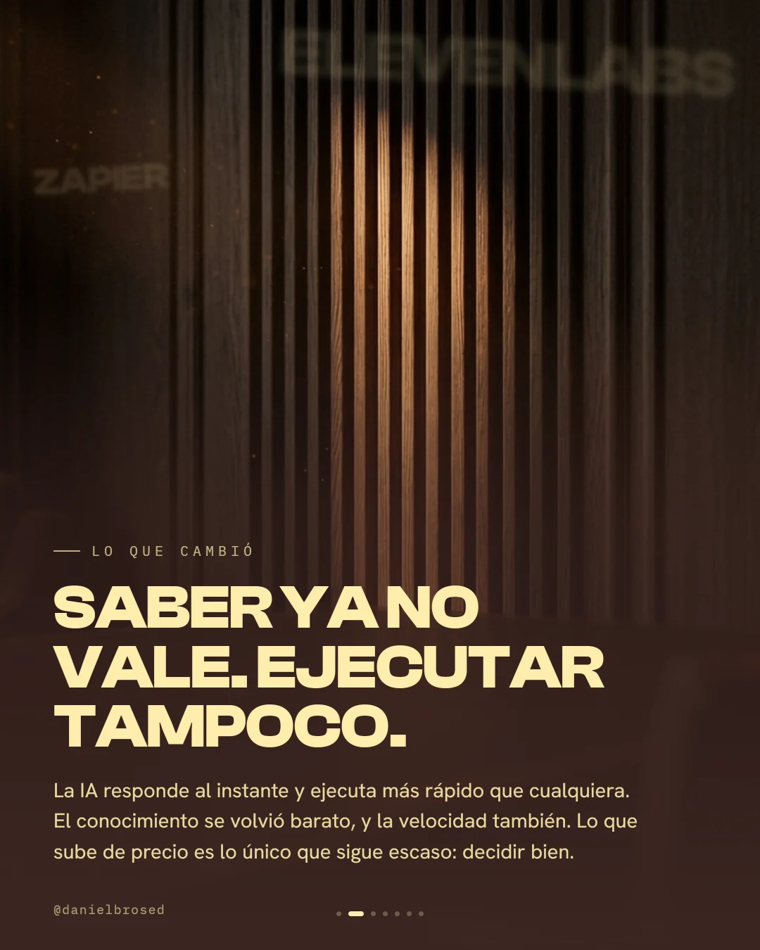 Saber ya no vale, ejecutar tampoco